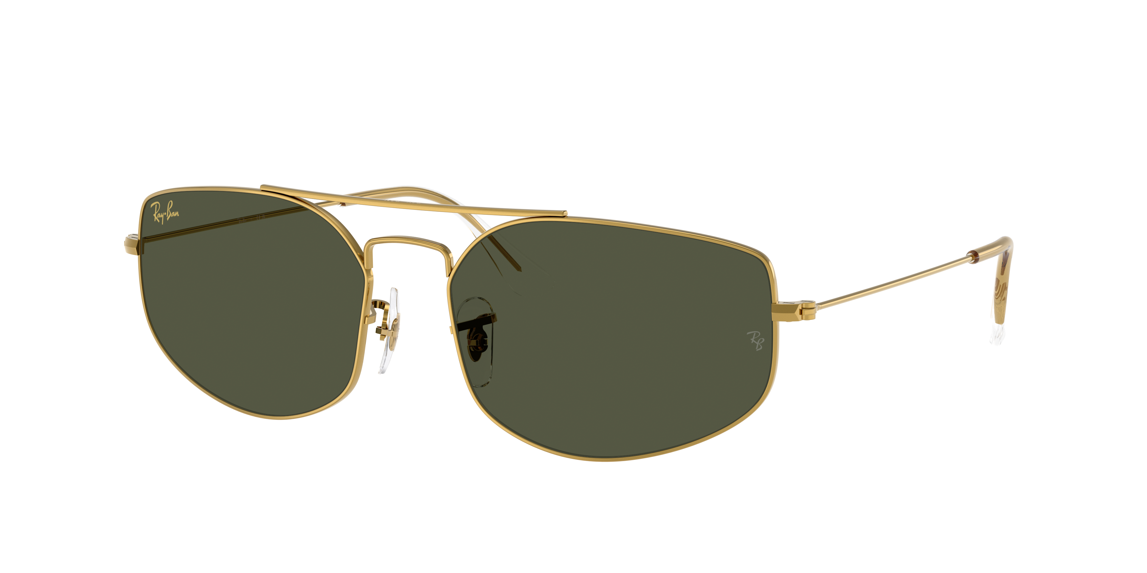 Ray-Ban Explorer V XXL (60 - 17) with Green lenses and Gold frame