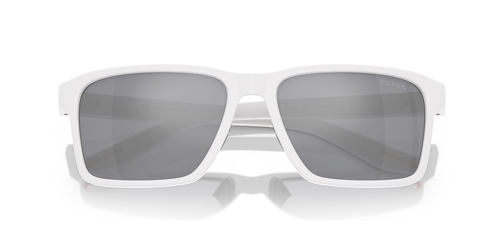 Prada Linea Rossa PS 05YS XXL (58 - 17) with Blue lenses and White