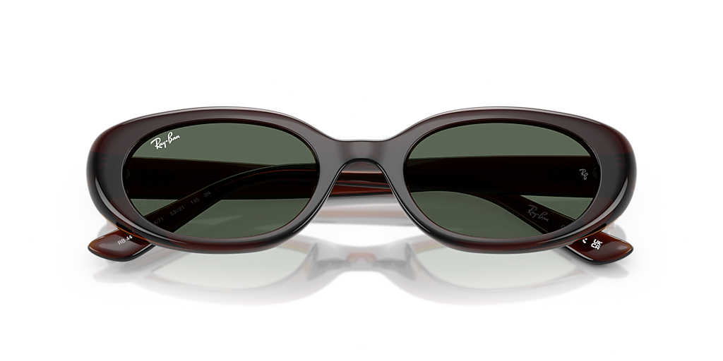Ray-Ban RB4441D L (53 - 21) with Green lenses and Brown frame