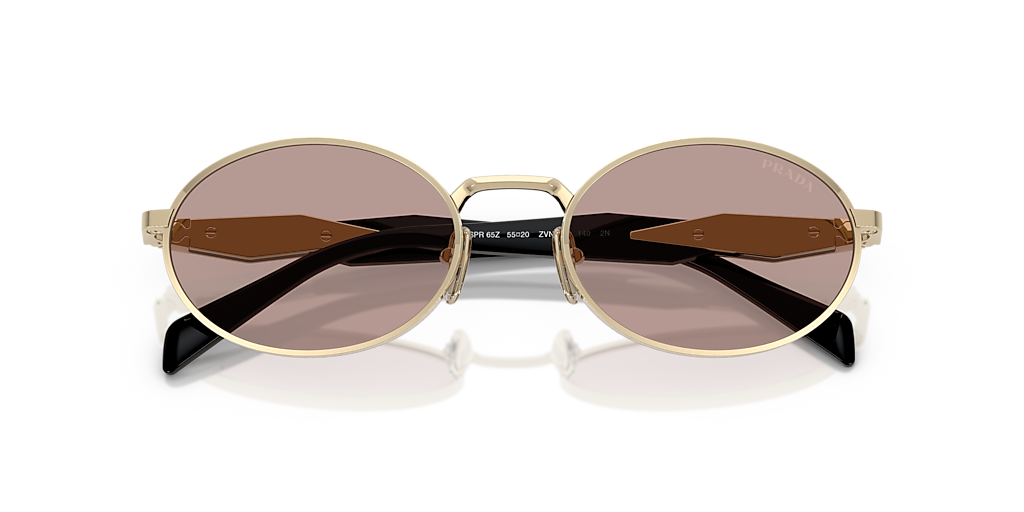 Prada PR 65ZS L (55 - 20) with Violet lenses and Gold frame