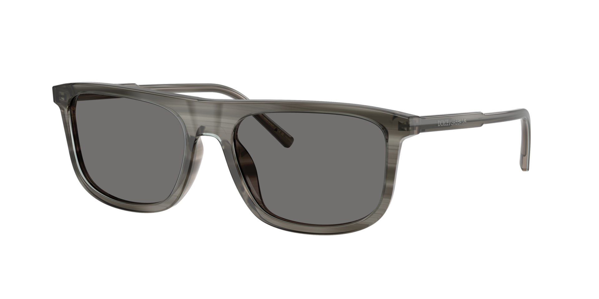 Dolce&Gabbana Mann Sunglass DG4542 - Rahmenfarbe: Grey On Striped Grey, Linsenfarbe: Dunkelgrau Polarized