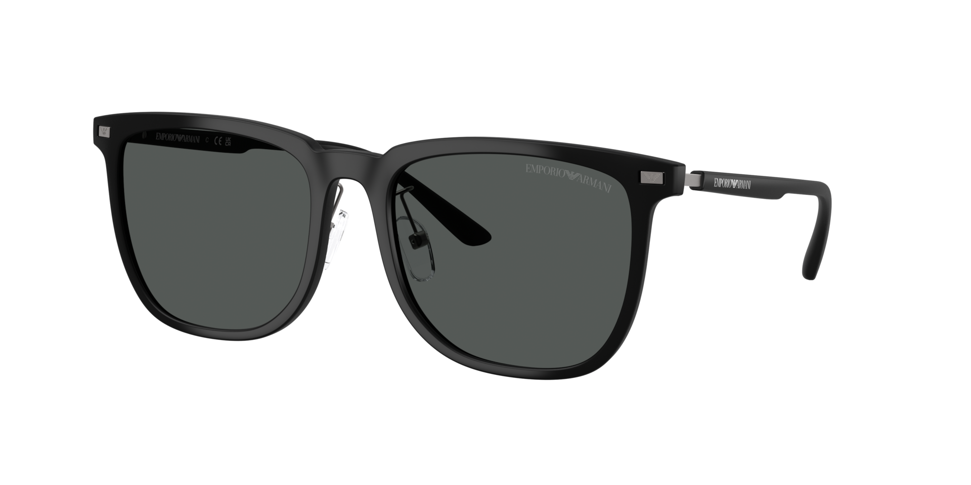 Emporio Armani Unisex Black/Grey Ea4255d 500187 Sunglasses Injected Geometric Normal - Image 3