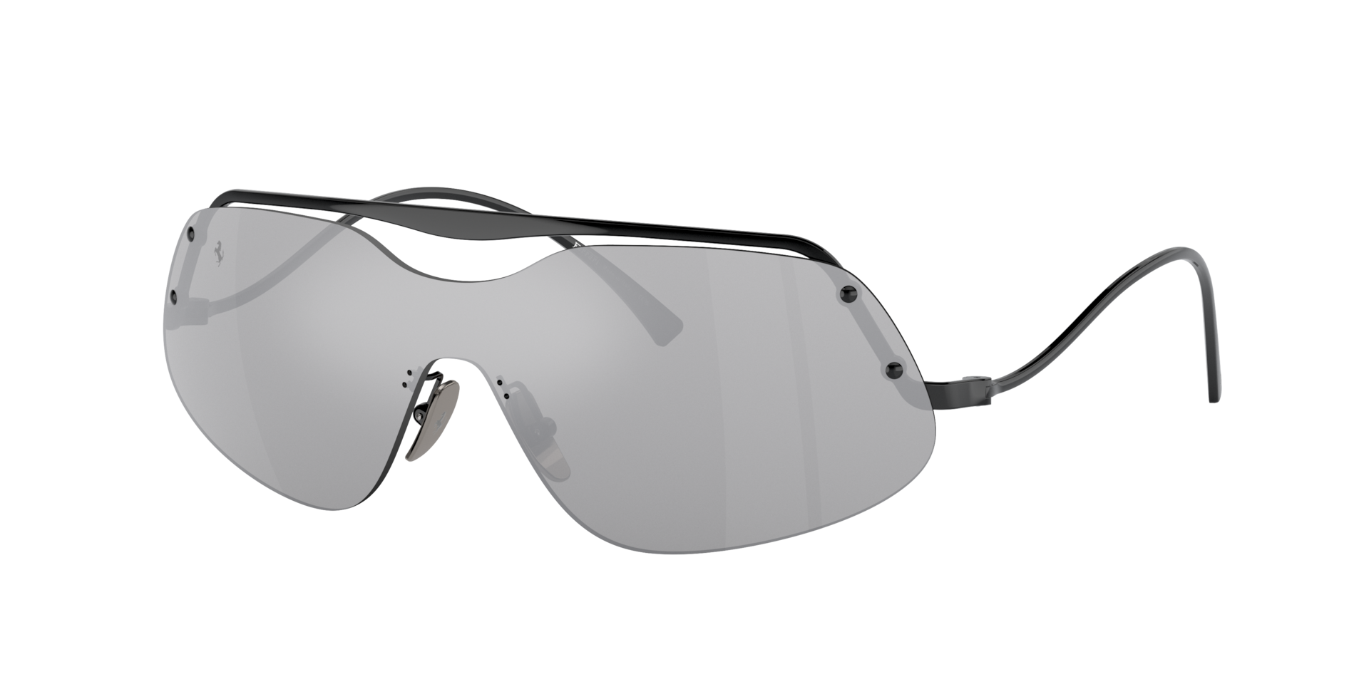 Ferrari Unisex Sunglass FH1007 - Couleur du Monture Noir Couleur de Lentille Argent effet miroir 470 €