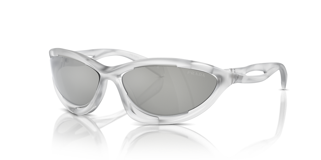 Prada PR A23S M (60 - 17) with Silver lenses and Transparent frame