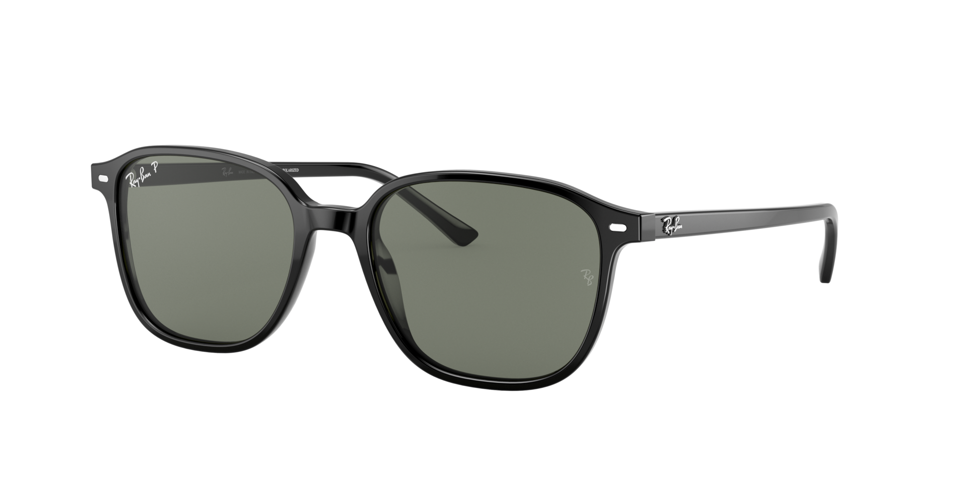 Ray-Ban Unisex Sunglass Leonard -  Frame color: Black, Lens color: G-15 Green Polarised