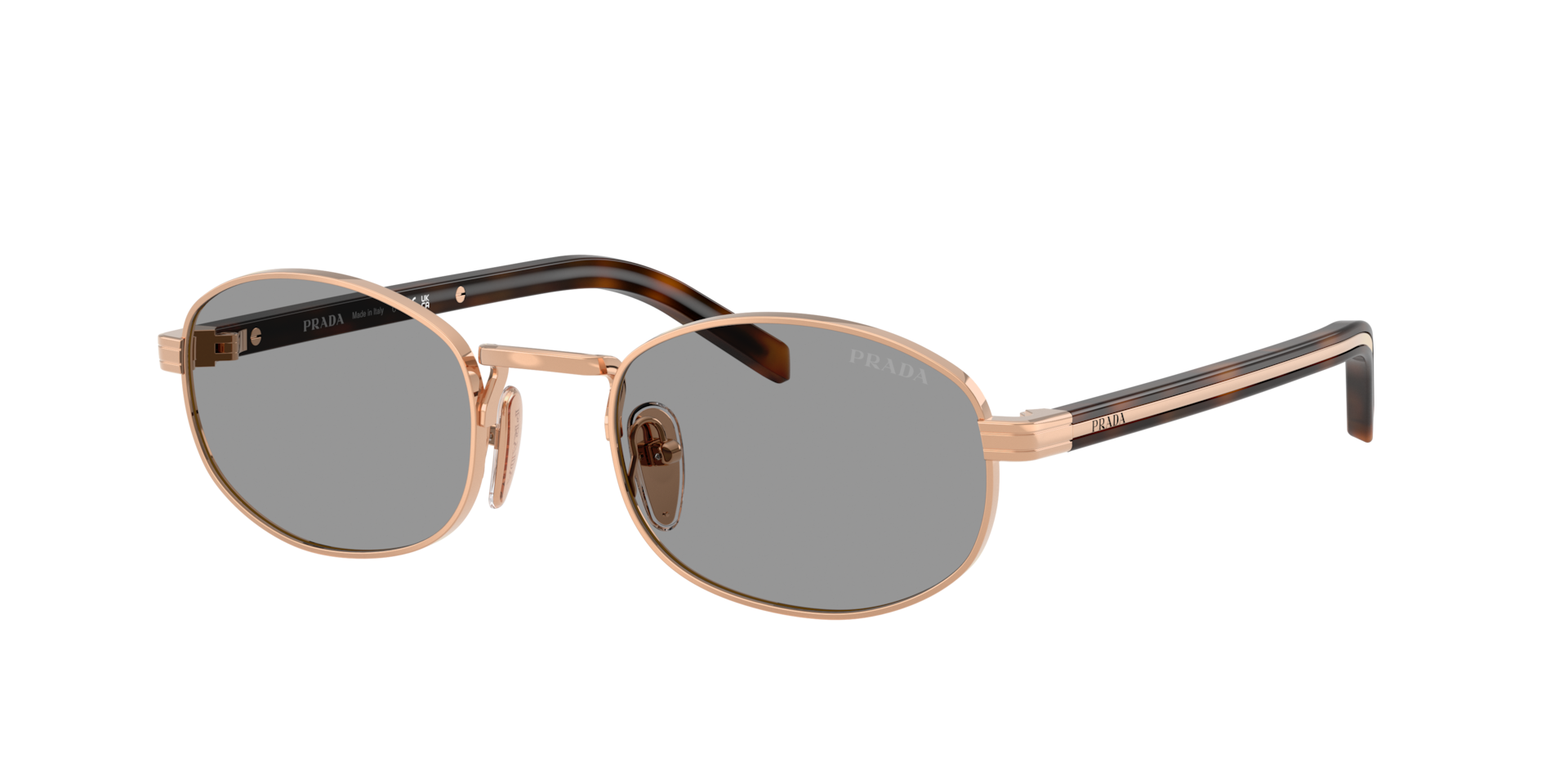 Prada Woman Sunglass PR B53S -  Frame color: Rose Gold, Lens color: Grey