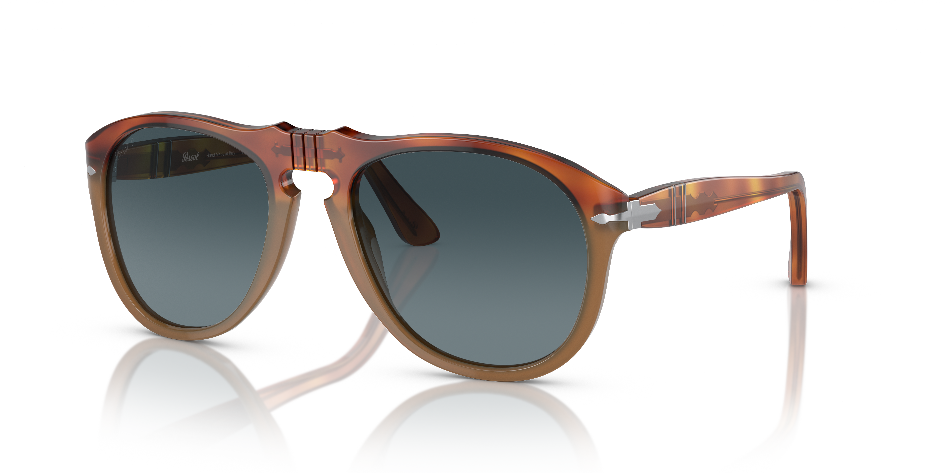 Persol ペルソール 649 54口20サイズ Persol 649 - Original M (54 - 20) with Blue lenses and Brown frame
