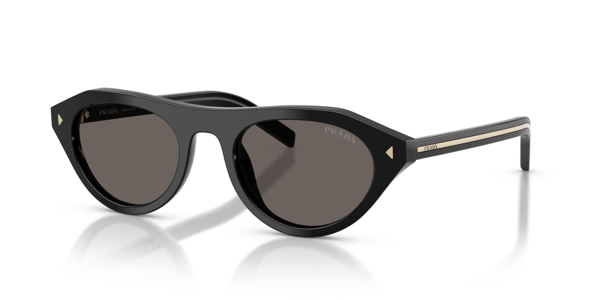 Prada PR B15S M (51 - 21) with Grey lenses and Black frame