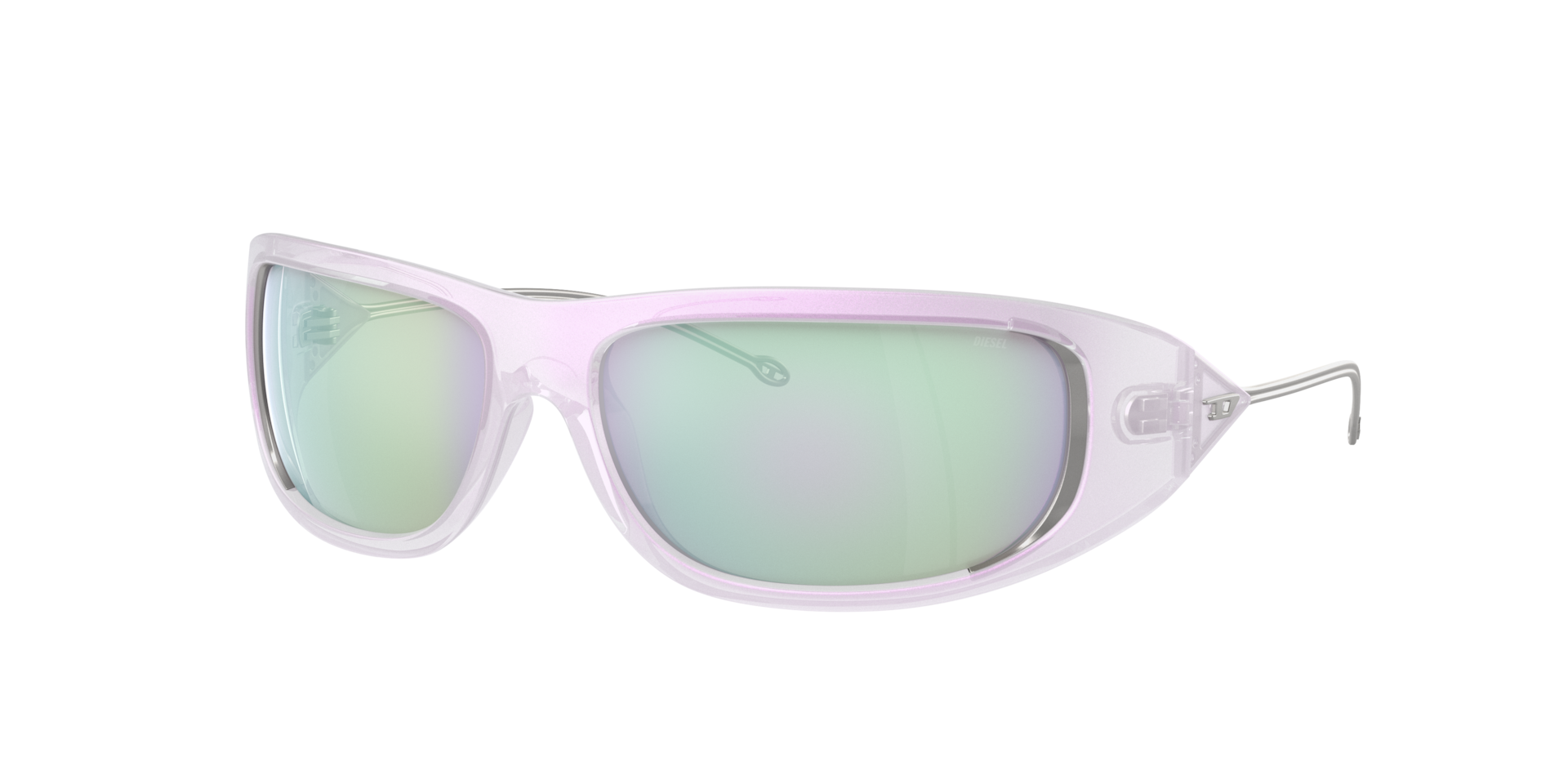 Diesel Unisex Sunglass DL3001 -  Frame color: Iridescent, Lens color: White