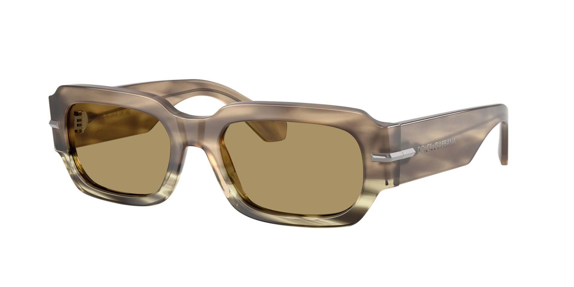 DolceGabbana Homme Sunglass DG4485 - Couleur du Monture Havana Vert Couleur de Lentille Vert Olive 175 €