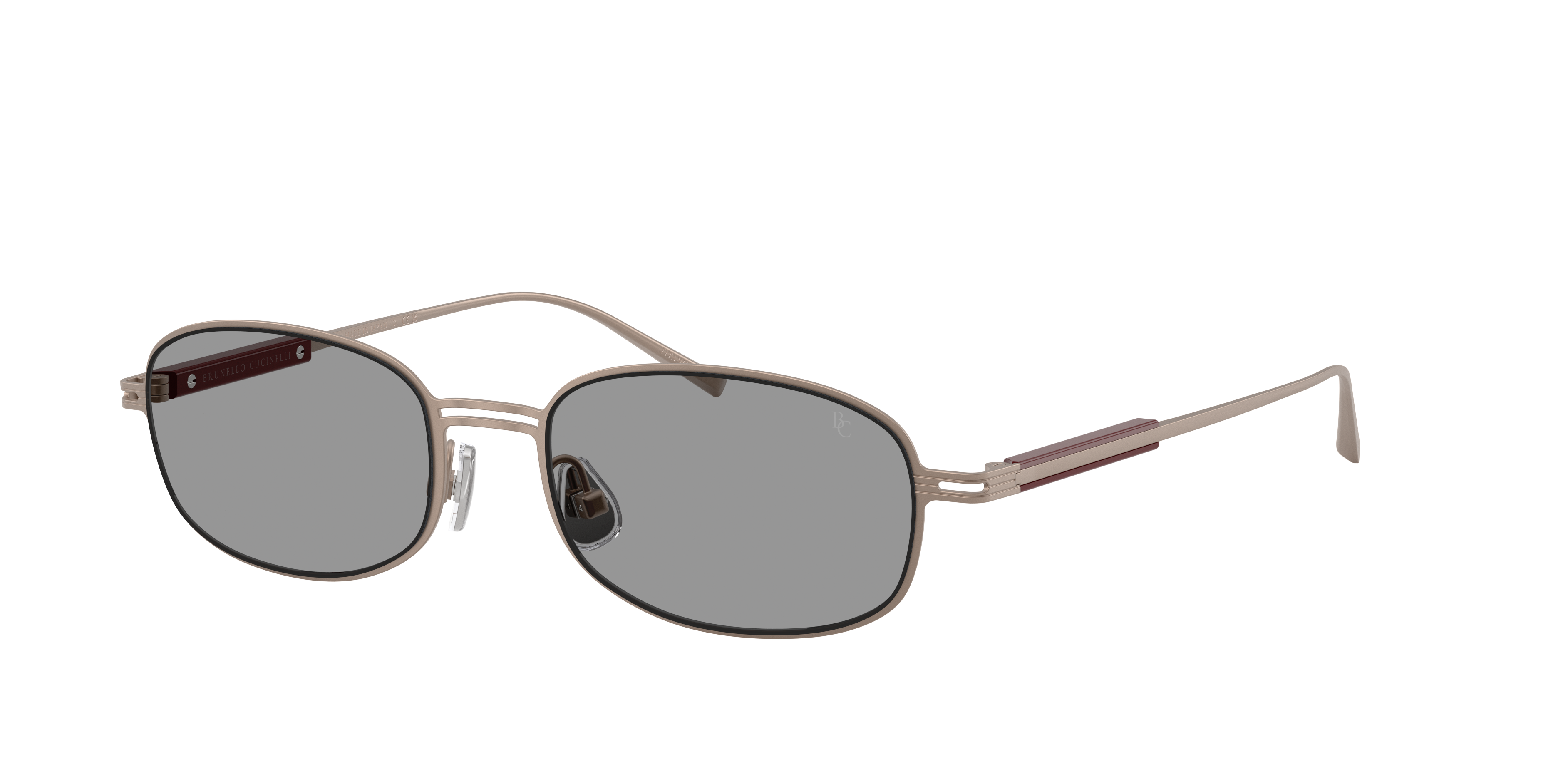 Brunello Cucinelli Unisex Sunglass BC2018ST -  Frame color: Oro Rosa, Lens color: Grafite