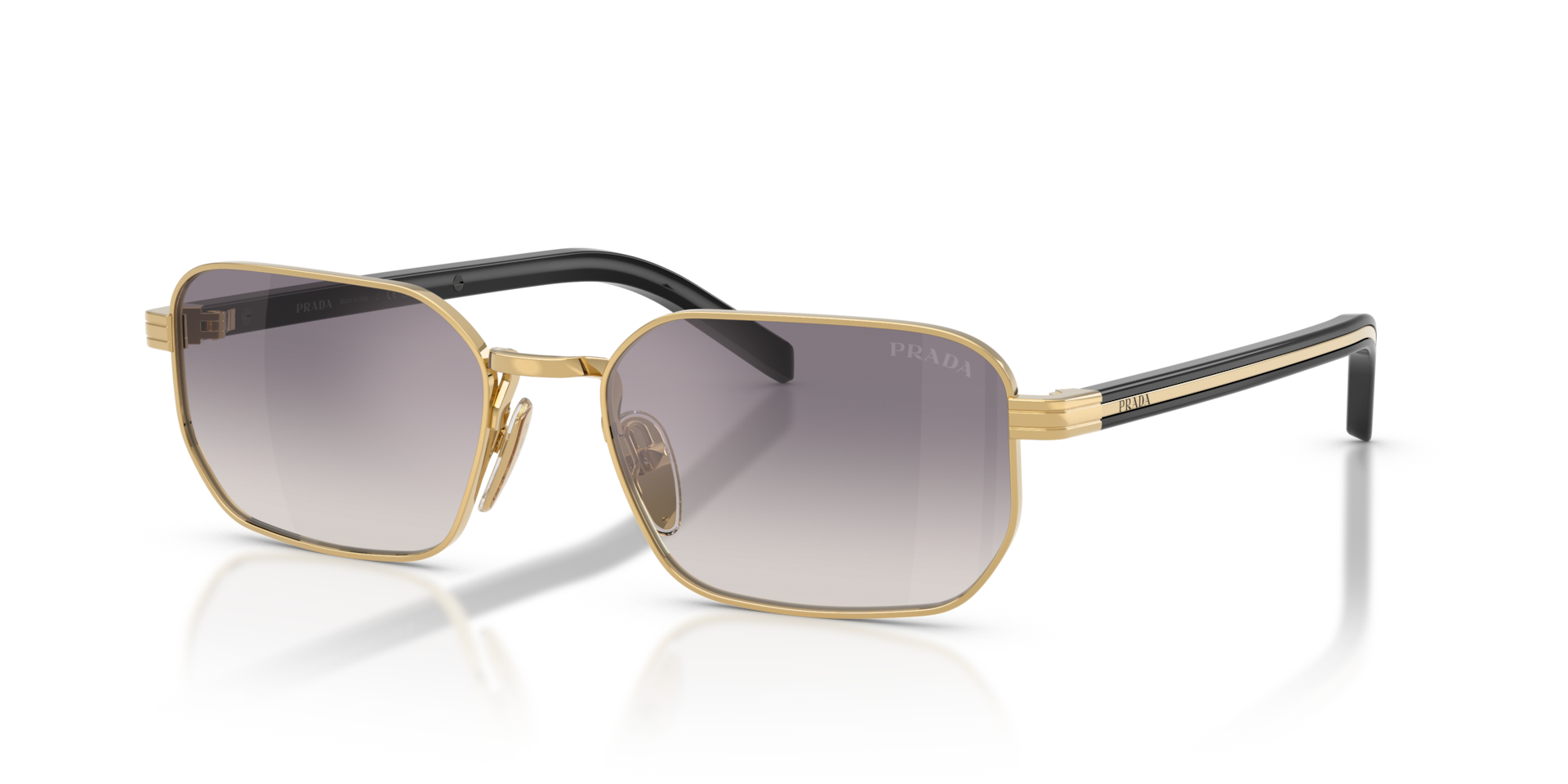 PRADA サングラス ケース、クロス付き Prada PR D62S M (56 - 18) with Blue lenses and Gold frame