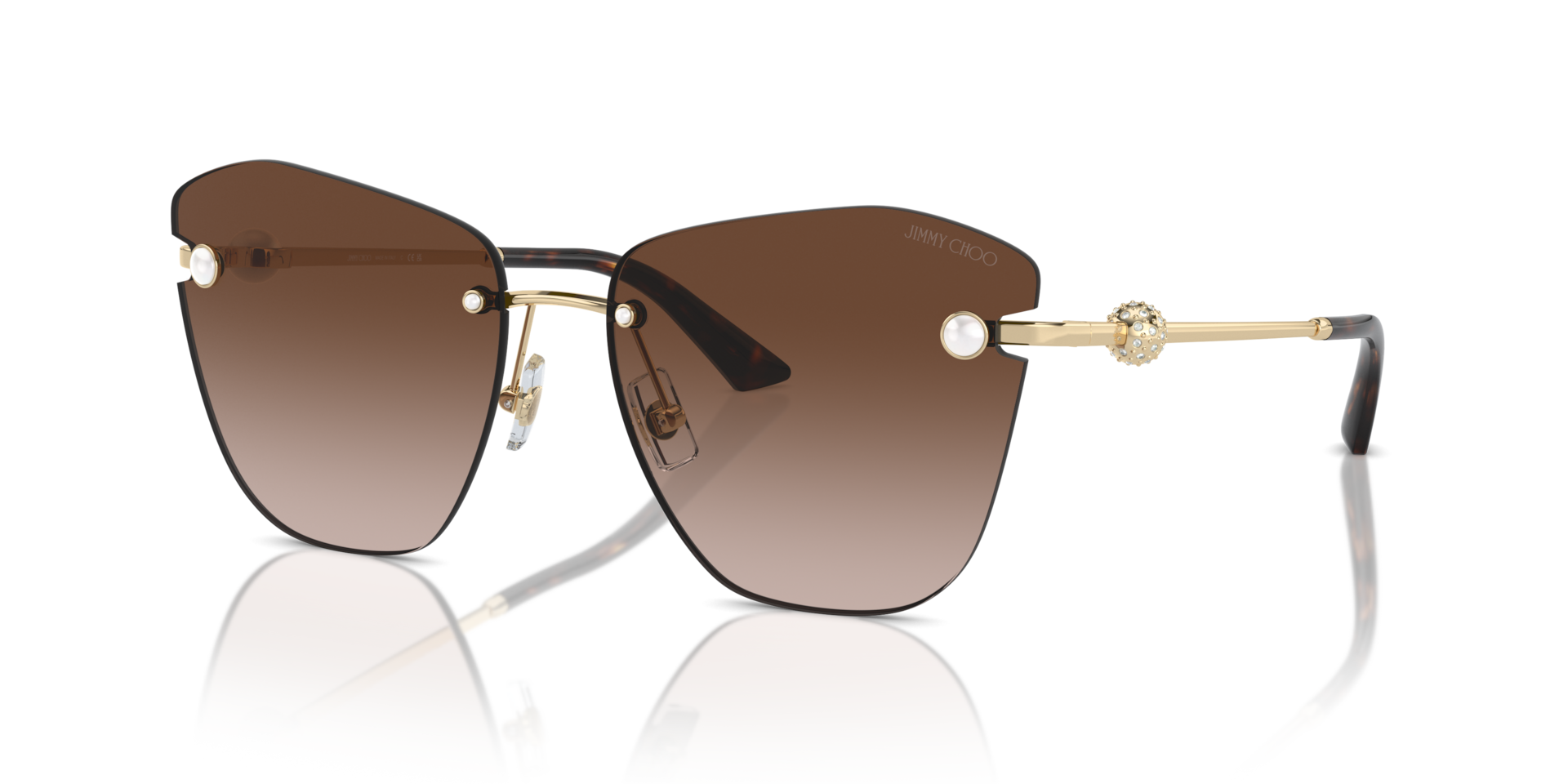 Jimmy Choo JC4004HB L (59 - 16) with Brown lenses and Gold frame