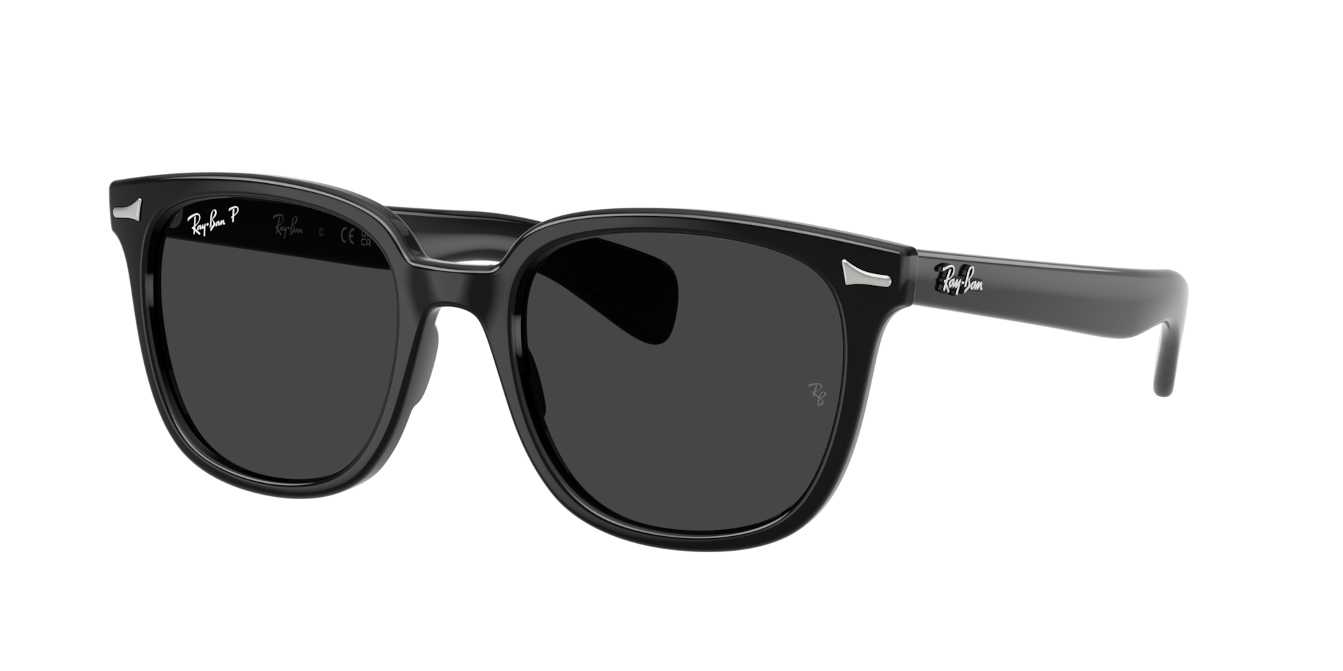 Ray-Ban Unisex Sunglass Brunel II - Rahmenfarbe: Schwarz, Linsenfarbe: Schwarz polarisiert