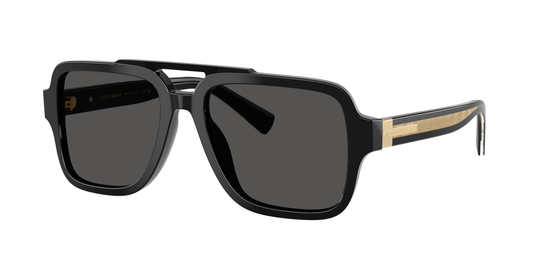 Dolce&Gabbana Mann Sunglass DG4544 - Rahmenfarbe: Schwarz, Linsenfarbe: Dunkelgrau