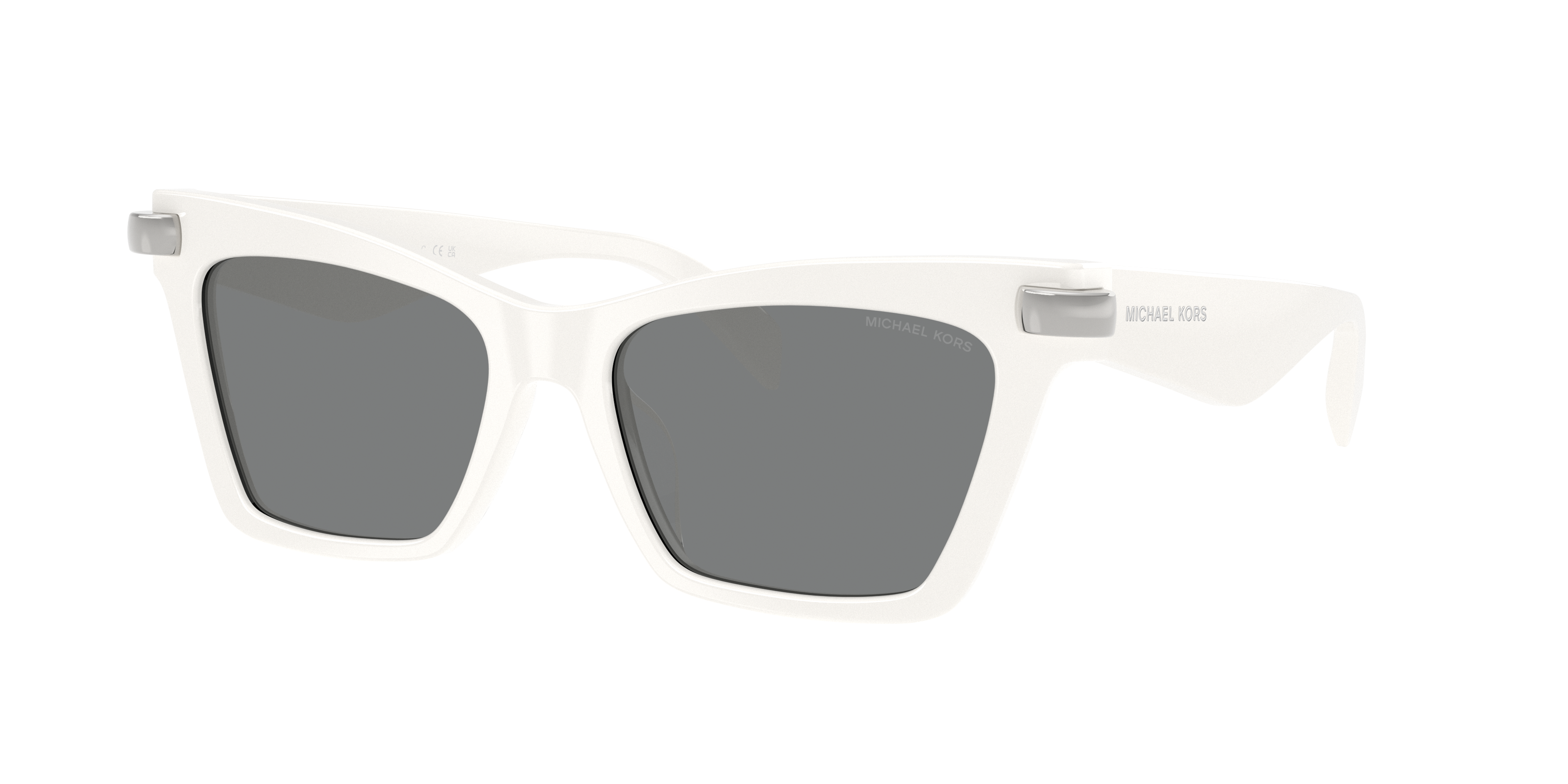 Michael Kors Woman Sunglass Grand Cayman -  Frame color: White, Lens color: Grey