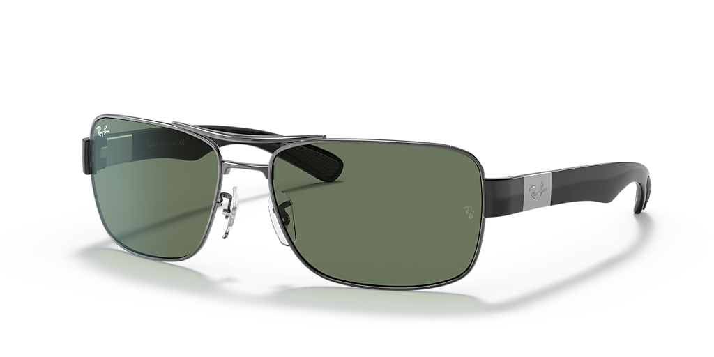 Ray-Ban RB3522 XXL (61 - 17) with Green lenses and Grey frame