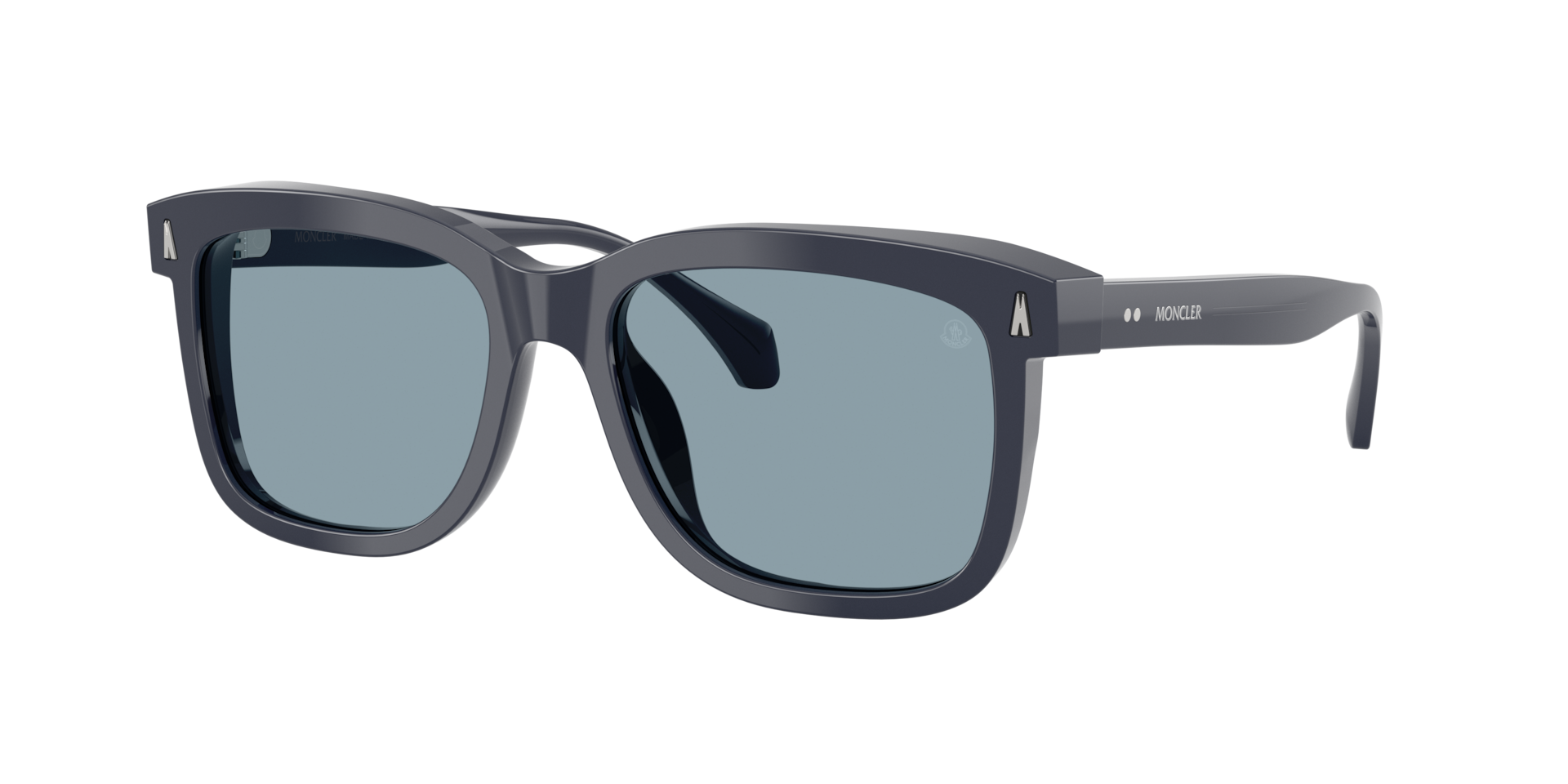 Moncler Unisex Sunglass ME6018 Valaire -  Frame color: Shiny Dark Blue, Lens color: Azure