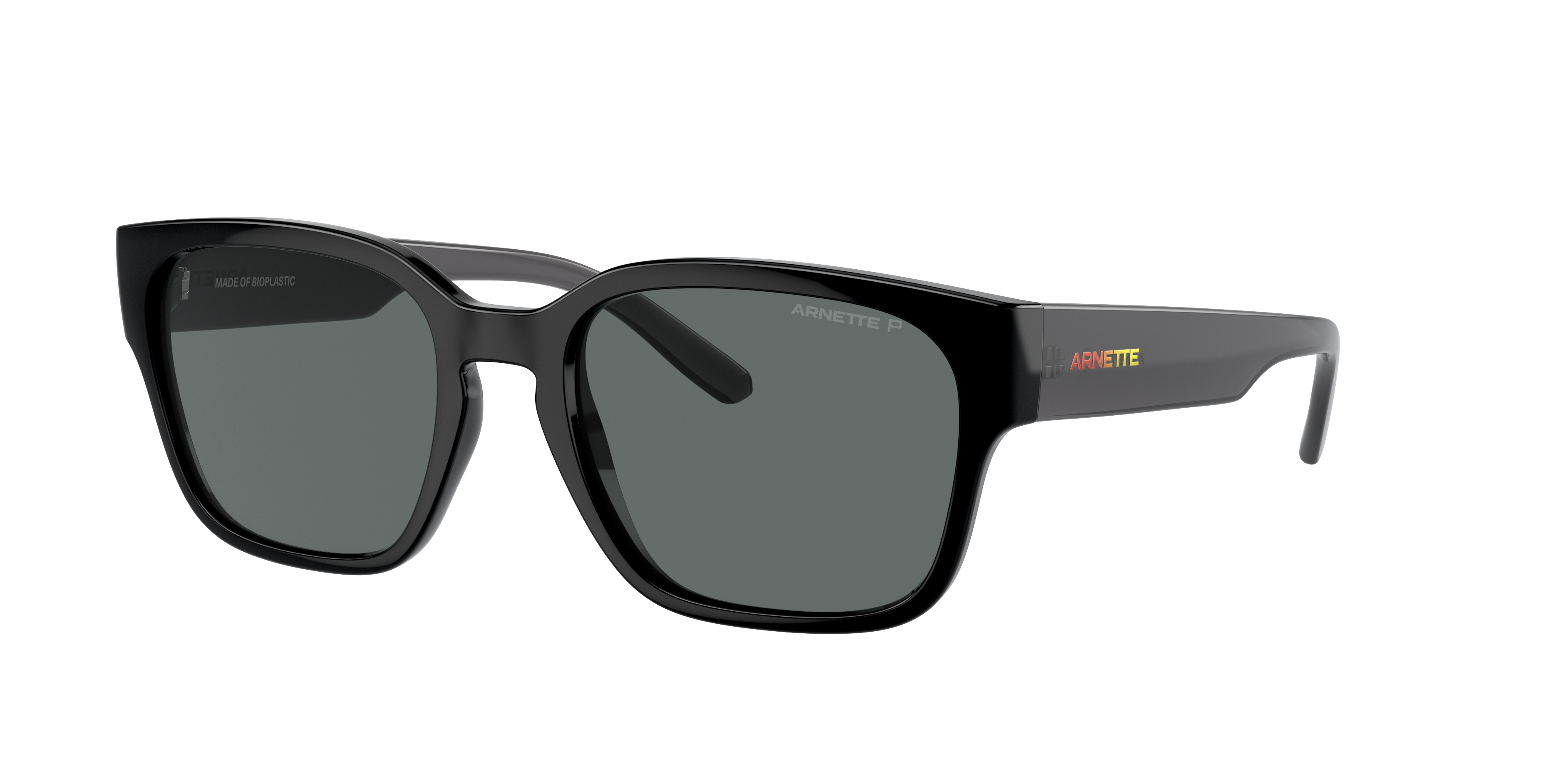 Arnette Man Sunglass Hamie -  Frame color: Black, Lens color: Polarized Dark Grey