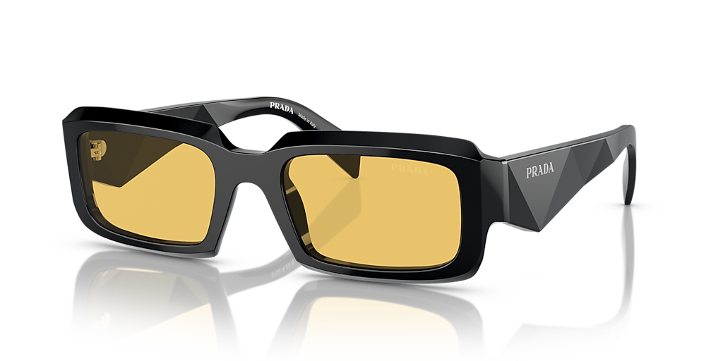 Prada PR 27ZSF L (55 - 19) with Yellow lenses and Black frame