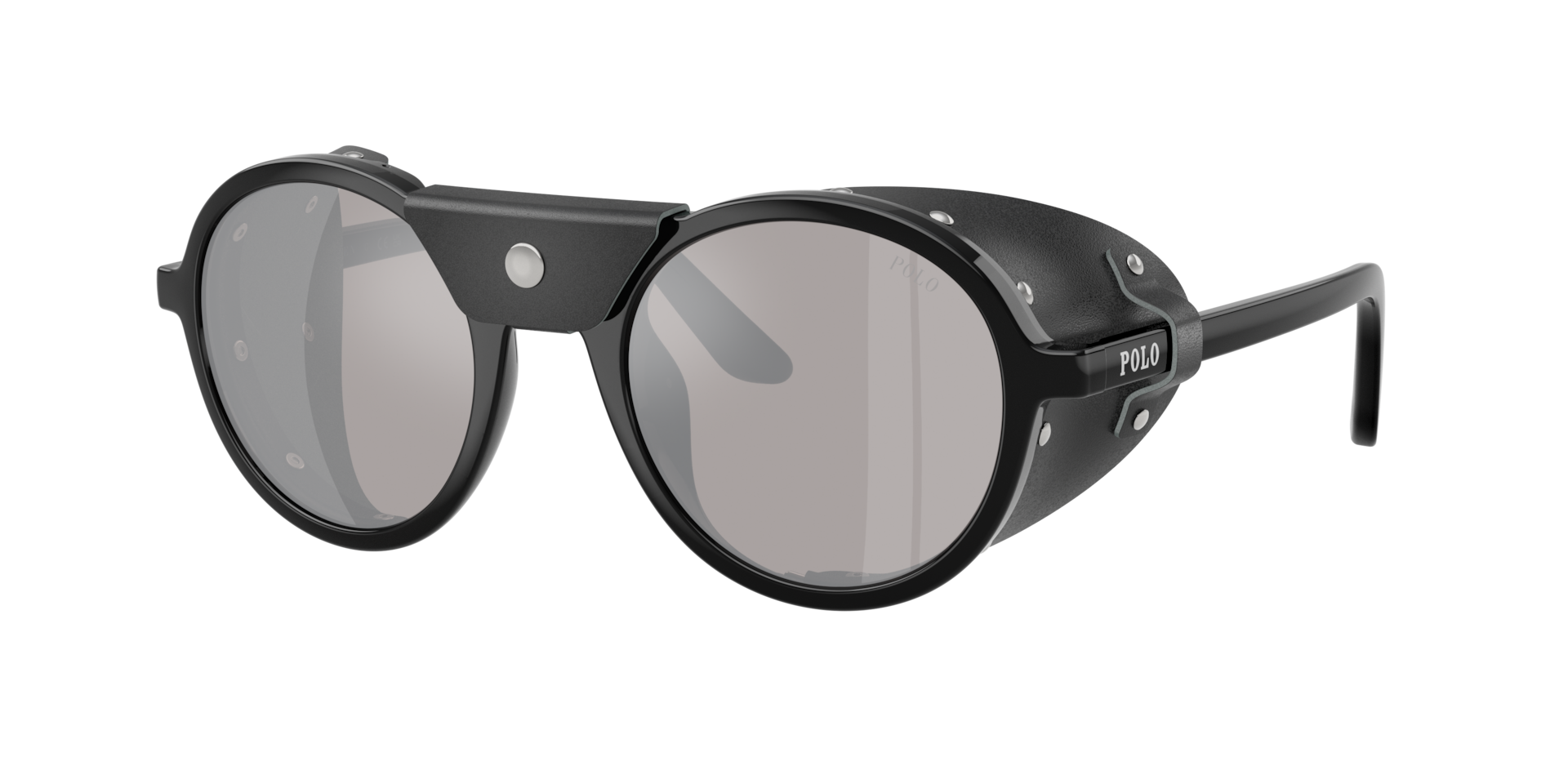 Polo Ralph Lauren Homme Sunglass PH4216QU - Couleur du Monture: Noir brillant, Couleur de Lentille: Gris clair Effet miroir Agent
