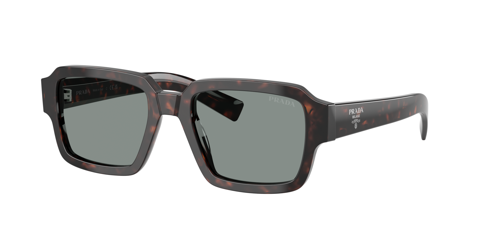 Prada Man Sunglass PR 02ZS -  Frame color: Root Tortoise, Lens color: Blue
