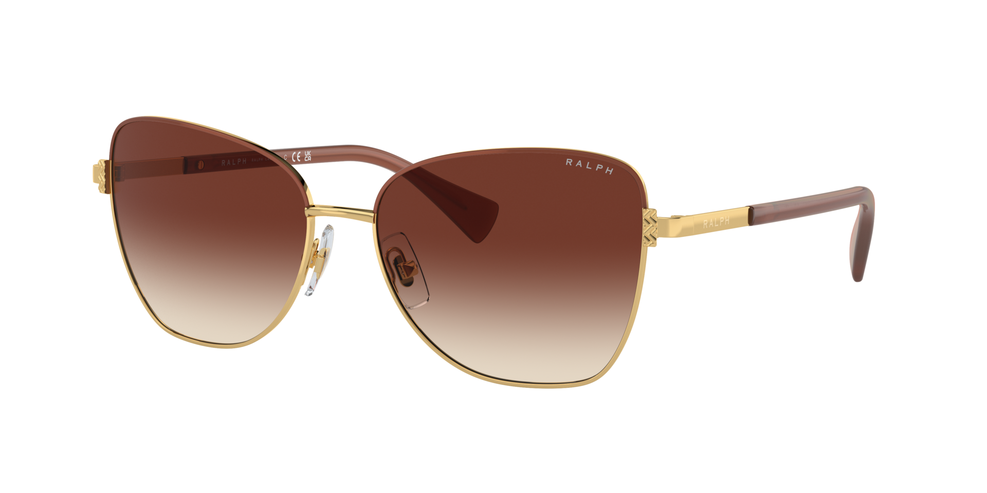 Ralph Femme Sunglass RA4146 - Couleur du Monture Or brillant Couleur de Lentille Dgrad Marron 60 €