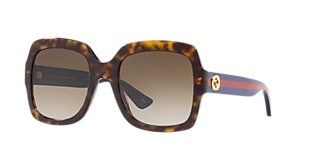 Gucci GG0876S XL (60 - 20) com Lentes Cinza e Armação Preto