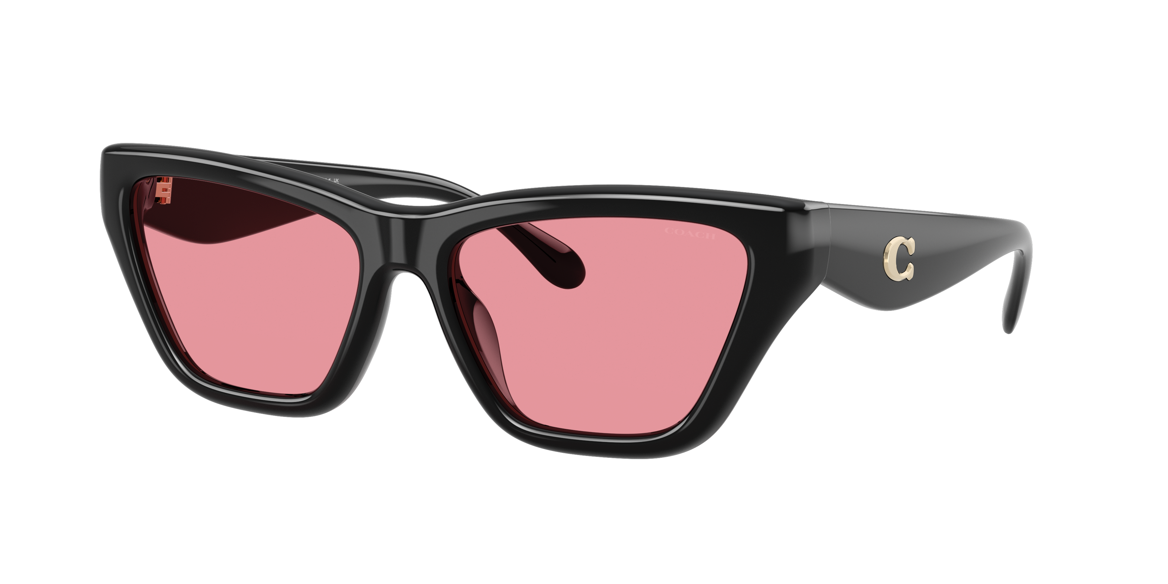 Coach Woman Sunglass CDP33 -  Frame color: Black, Lens color: Pink Solid