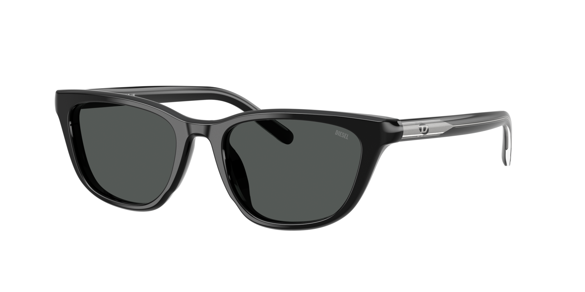 Diesel Unisex Sunglass DL2012U -  Frame color: Solid Black, Lens color: Solid Black