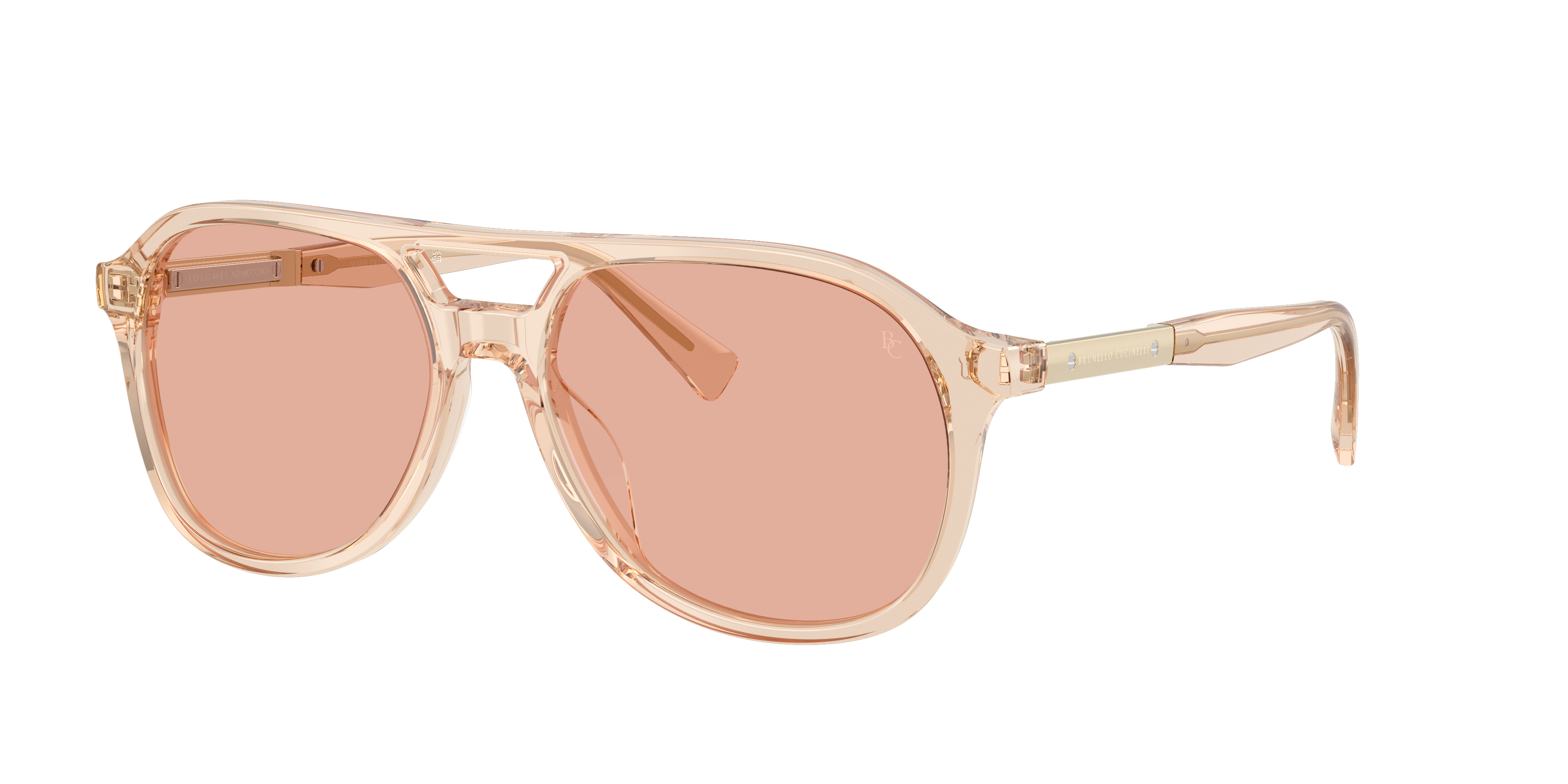 Brunello Cucinelli Man Sunglass BC4025S -  Frame color: Pesca, Lens color: Castagno