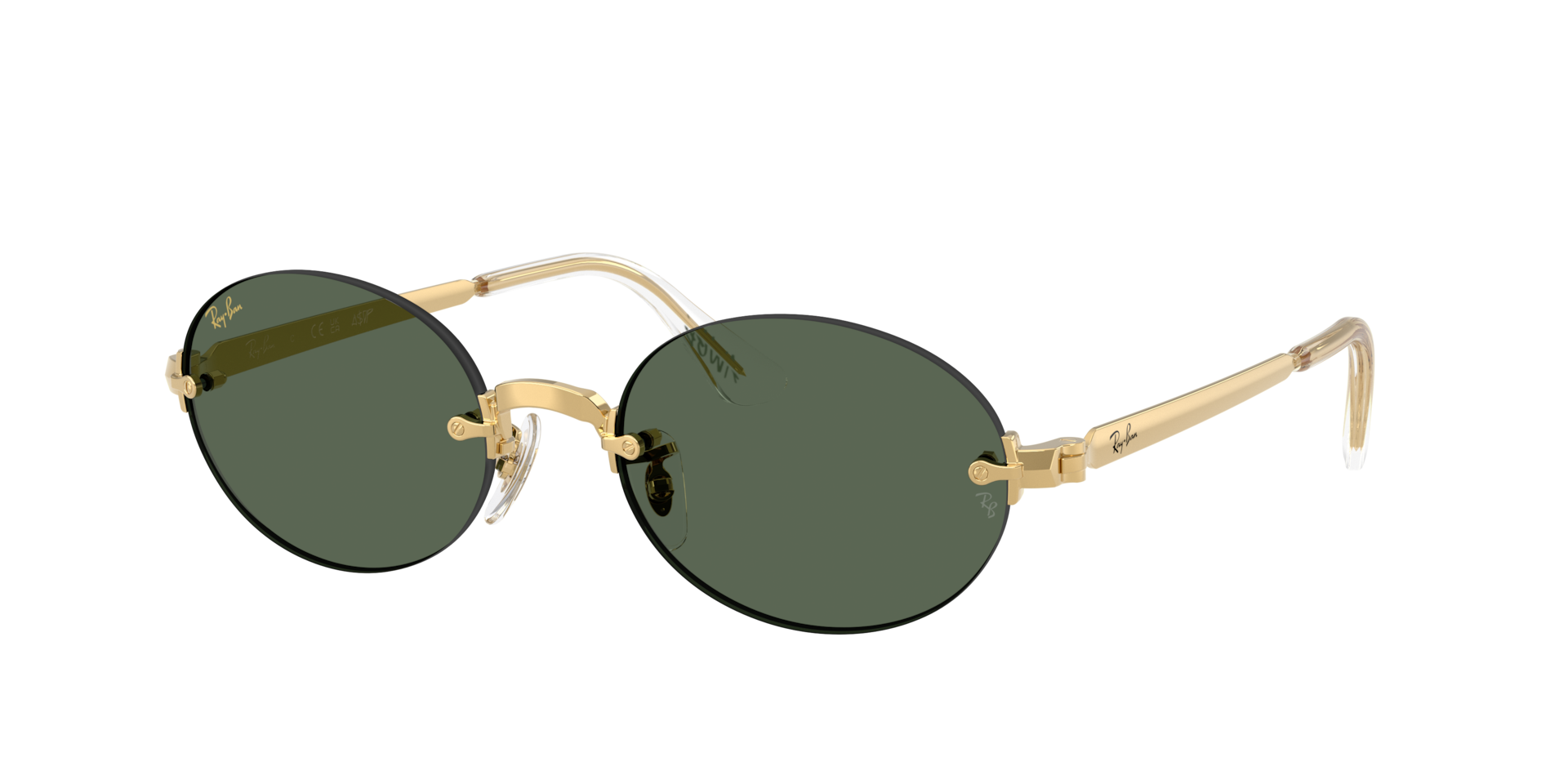 Ray-Ban Unisex Sunglass RB3929 By A$AP Rocky -  Framekleur: Arista goud, Lenskleur: Donkergroen