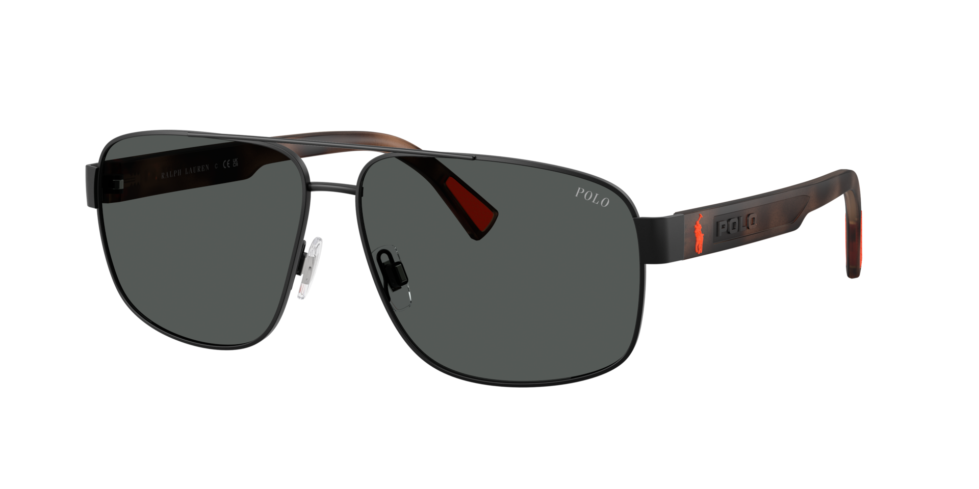 Polo Ralph Lauren Homme Sunglass PH3165 - Couleur du Monture: Noir semi-brillant, Couleur de Lentille: Gris foncé