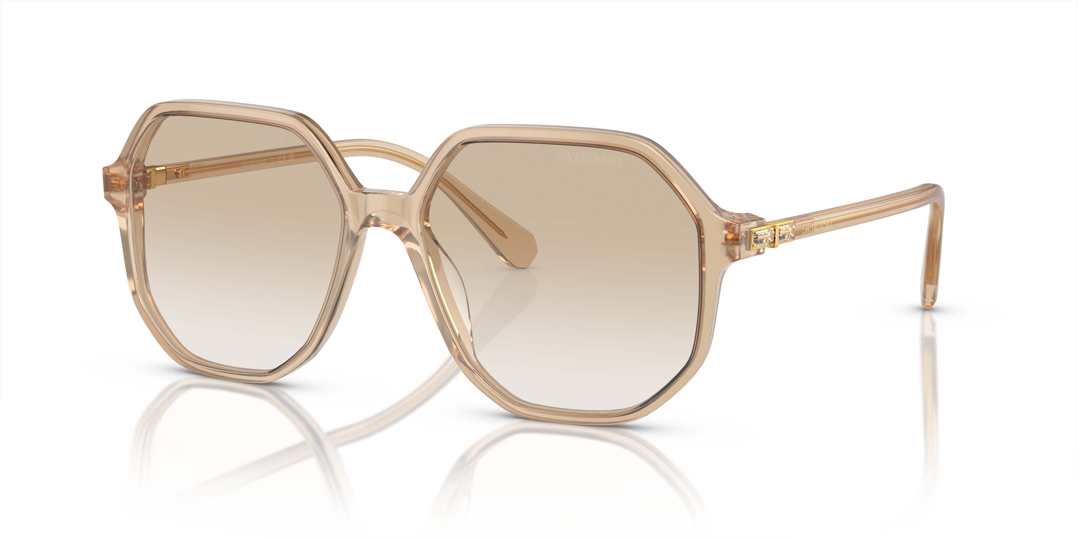 サンキャッチャー スワロフスキー アラベスクヴィトラルライト63mm Swarovski SK6003 XL (57 - 16) with Grey lenses and Brown frame