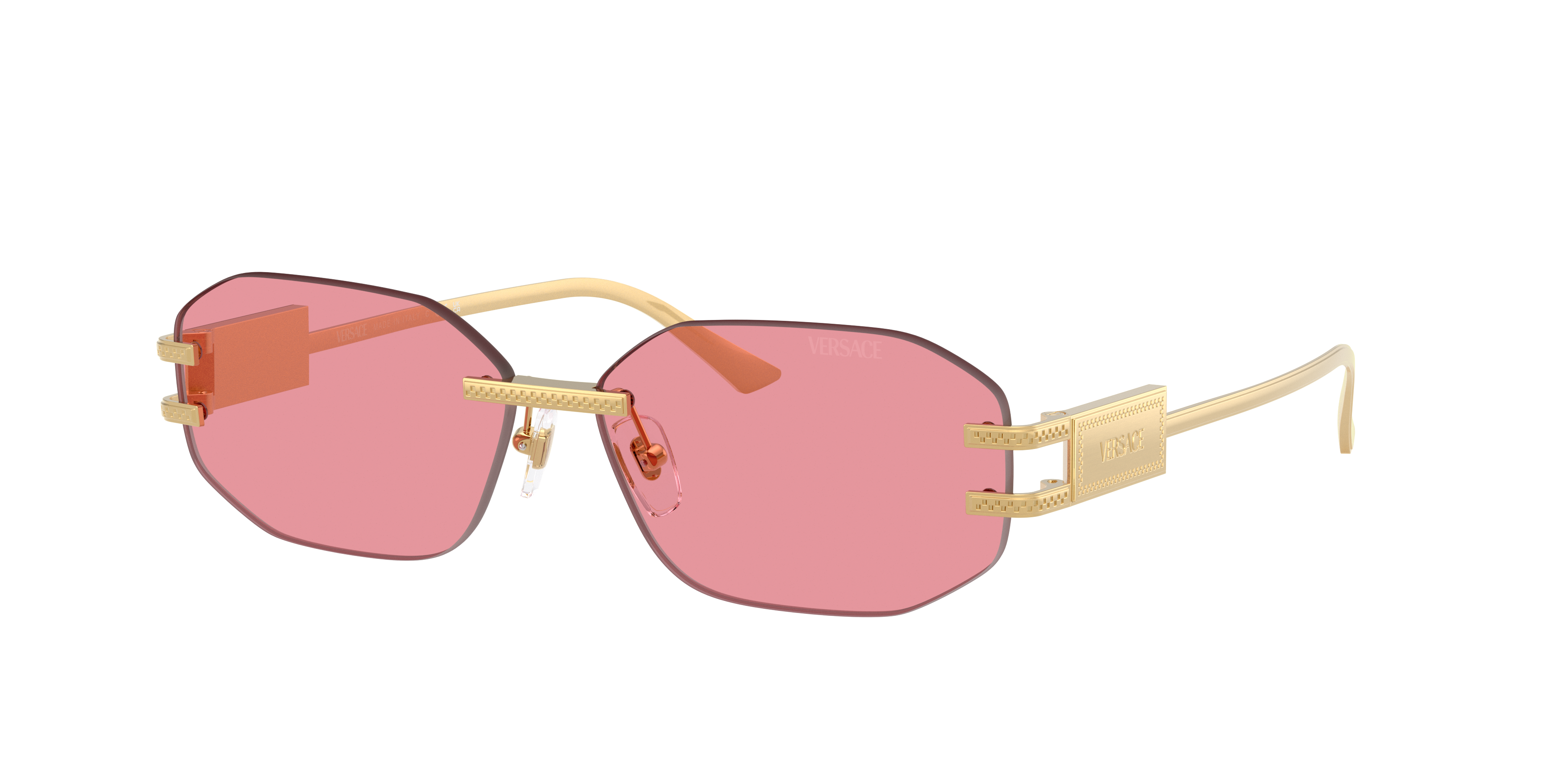 Versace VE2274 M (58 - 13) with Pink lenses and Gold frame