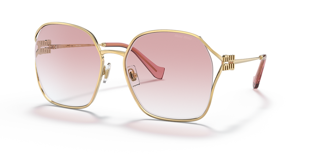 Miu Miu MU 52WS XL (60 - 19) with Pink lenses and Gold frame