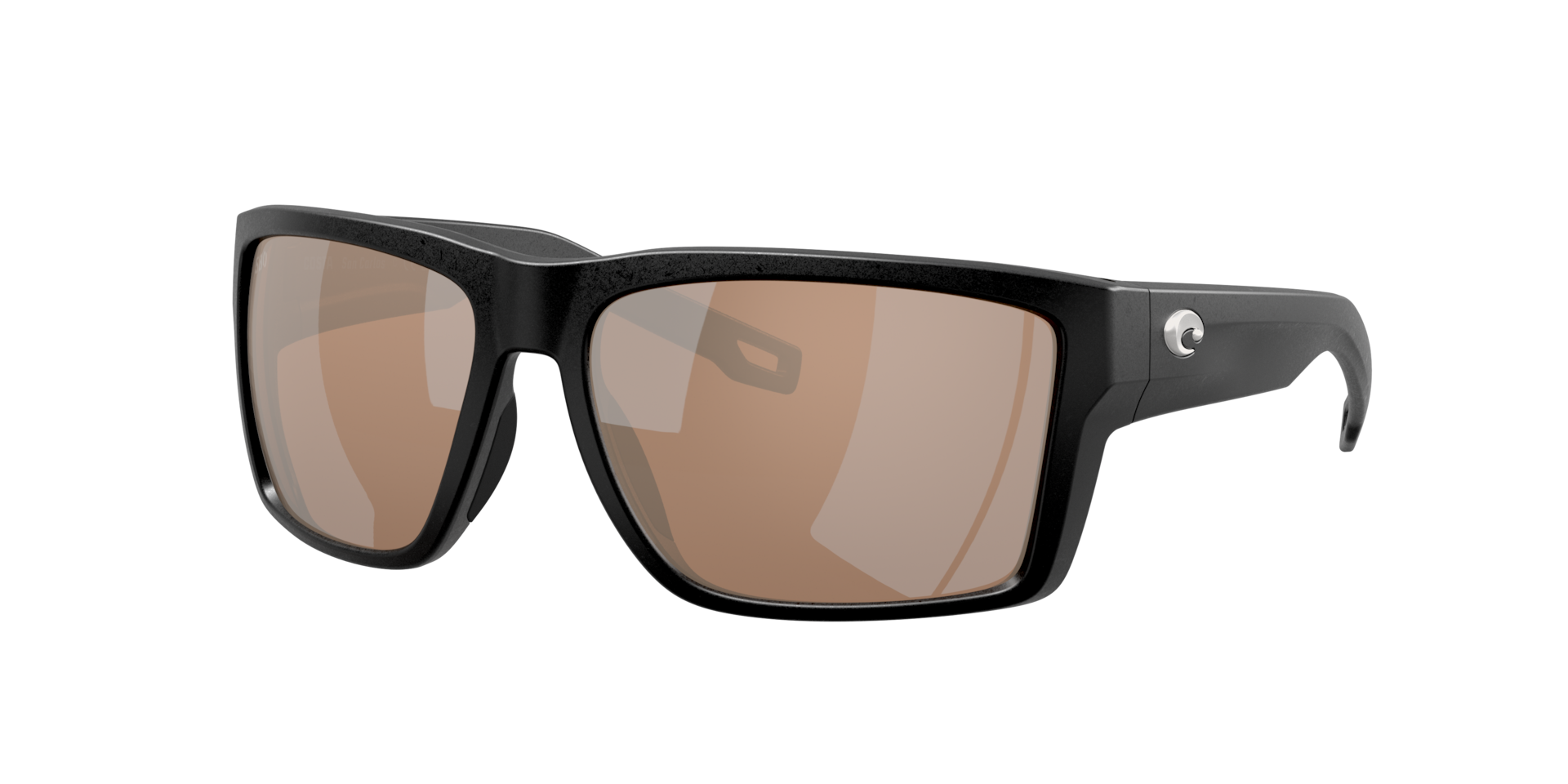 Costa Del Mar Hybrid San Carlos Men's Netplus Black Frame Copper Silver Mirror 580G Polarized Lens Sunglasses 06S9138-91380461