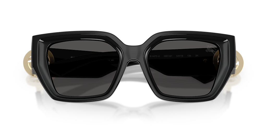 Burberry BE4472U XXL (53 - 18) with Grey lenses and Black frame