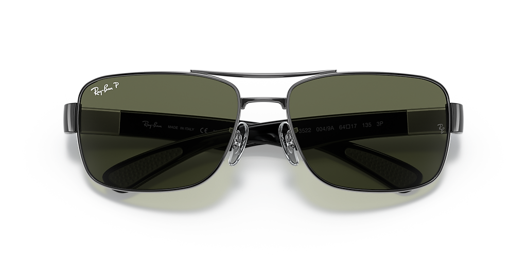 Ray-Ban RB3522 XXL (61 - 17) with Green lenses and Grey frame