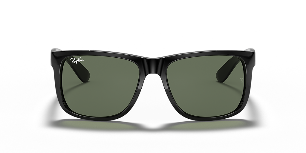 Ray-Ban Justin Classic S (54 - 16) with Green lenses and Black