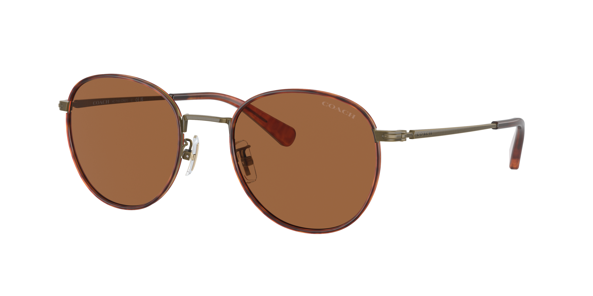 Coach Homme Sunglass CR631 - Couleur du Monture Or antiquecaille de tortue ambre Couleur de Lentille Ambre uni 69 €