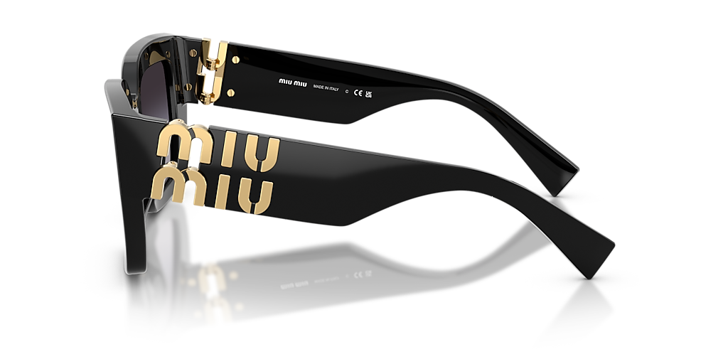 Miu Miu MU B05S XL (51 - 21) met Grijs Brillenglazen en Zwart