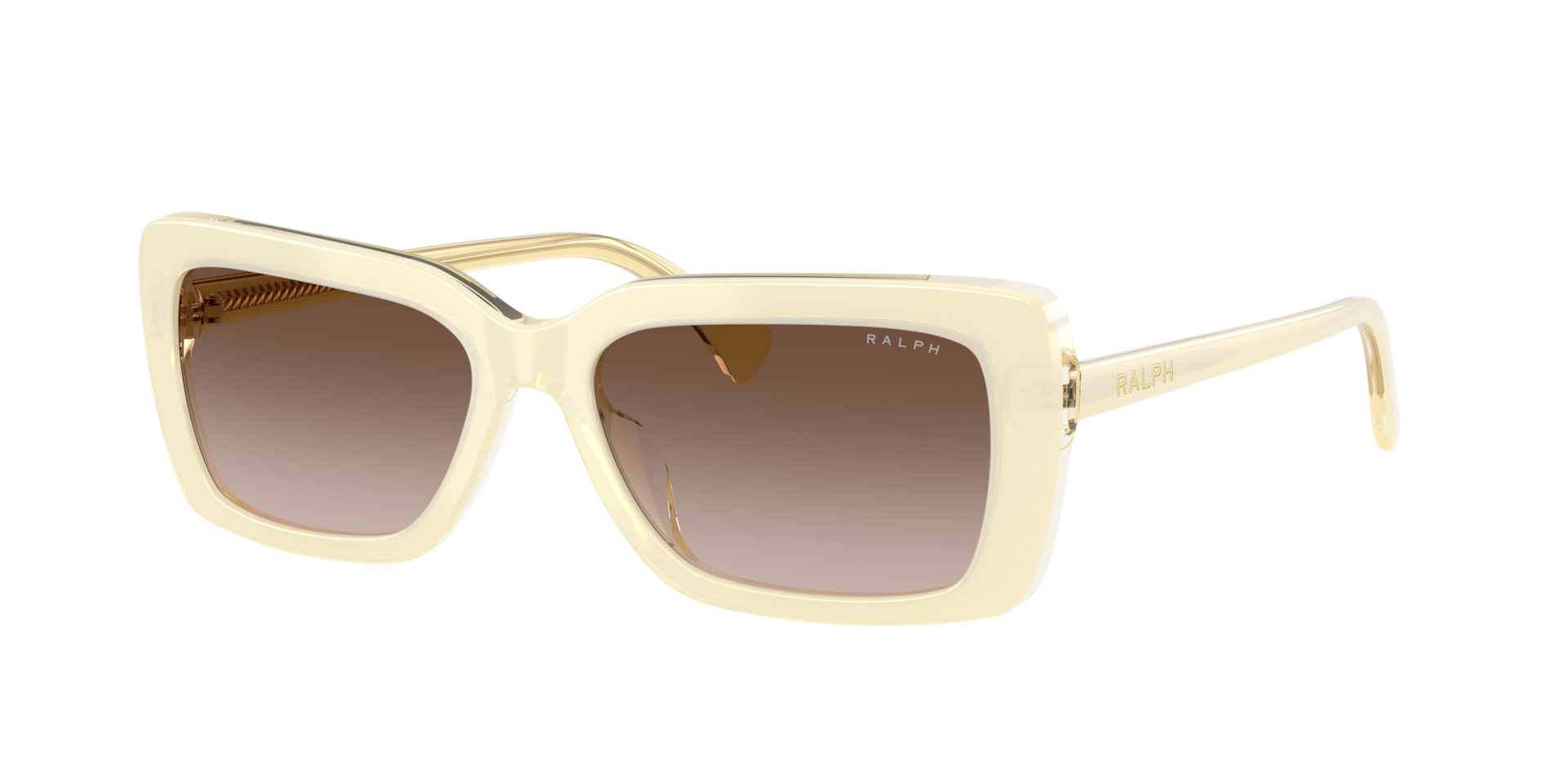 Ralph Rectangle Sunglasses, Beige, Women - Image 4