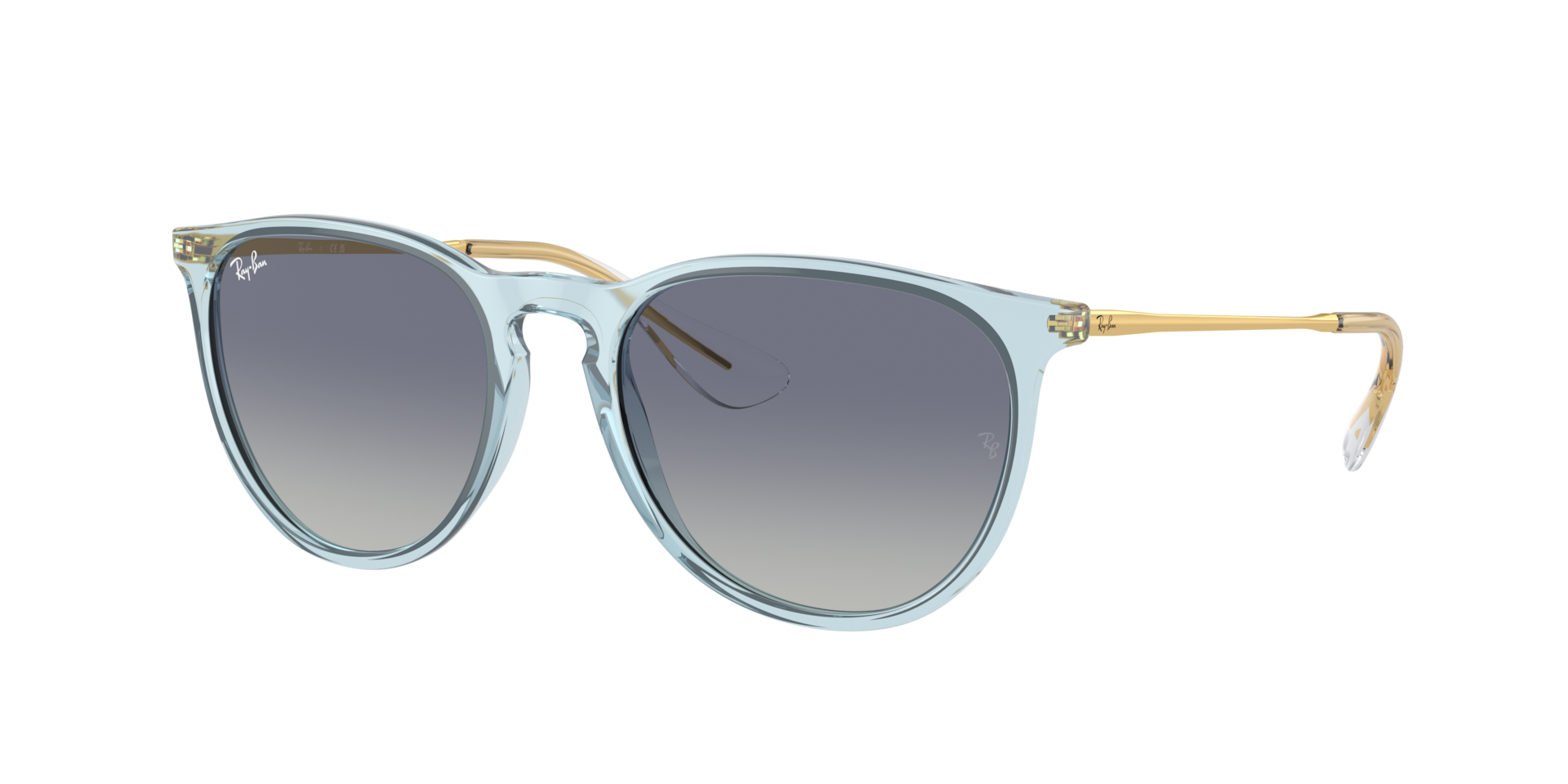Ray-Ban Damen Blau Rund Transparent Hell Grau Gradient Rb4171 Erika Einheitsgröße - Image 3