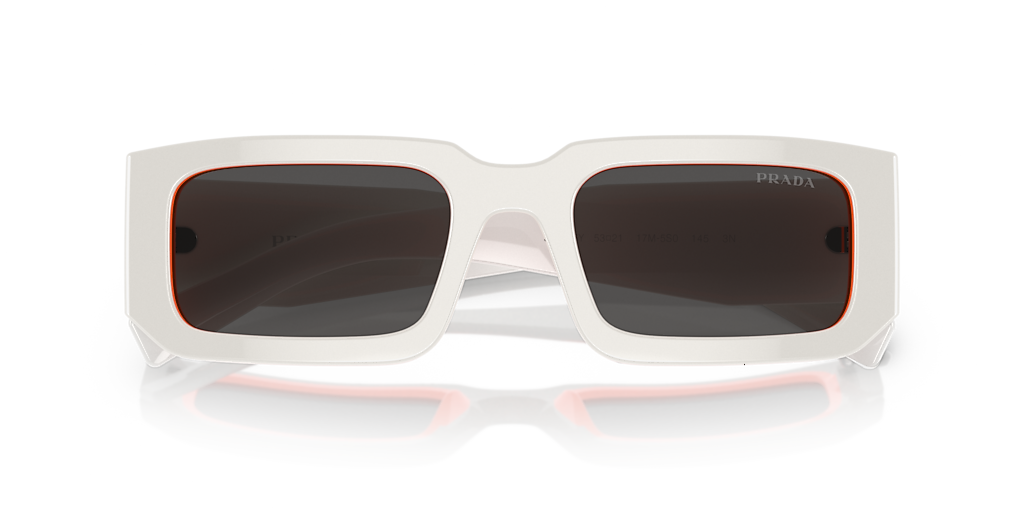 Prada PR 06YS M (53 - 21) with Grey lenses and White frame