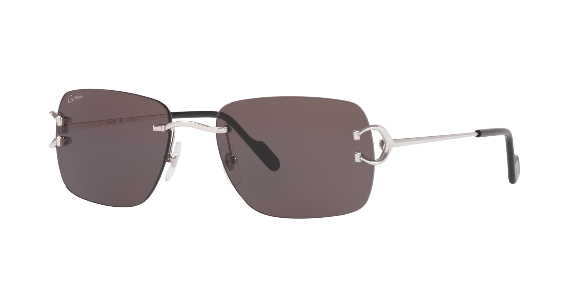 Cartier Homme Sunglass CT0330S - Couleur du Monture Argent Couleur de Lentille Argent 1050 €