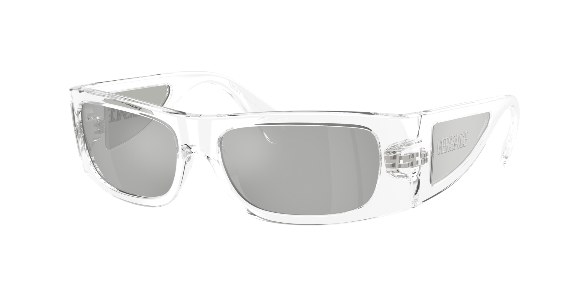 Versace Man Sunglass VE4482 -  Frame color: Crystal, Lens color: Clear Mirror Silver