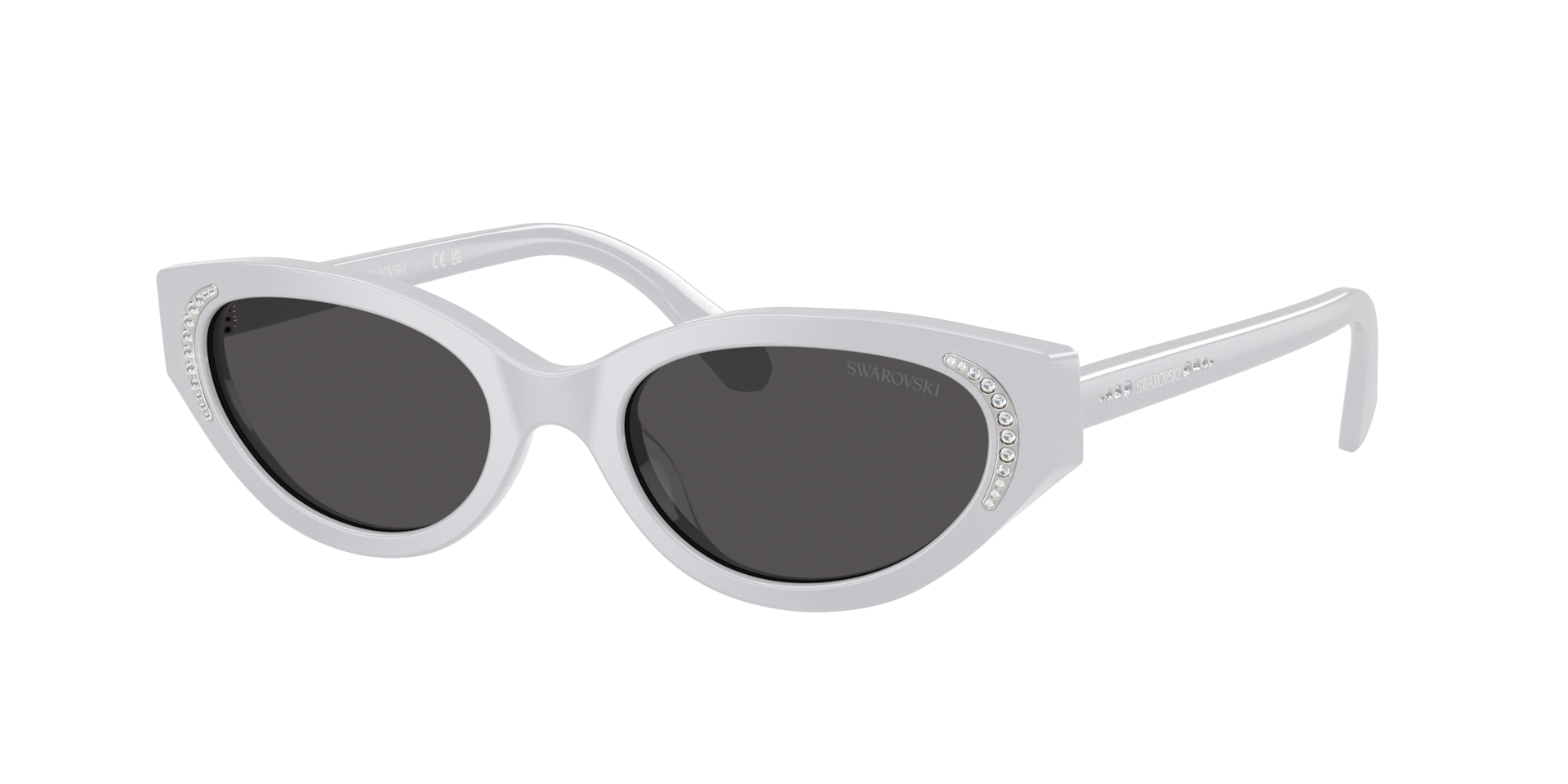 Swarovski Femme Sunglass SK6030 - Couleur du Monture Gris clair Couleur de Lentille Gris fonc 80 €