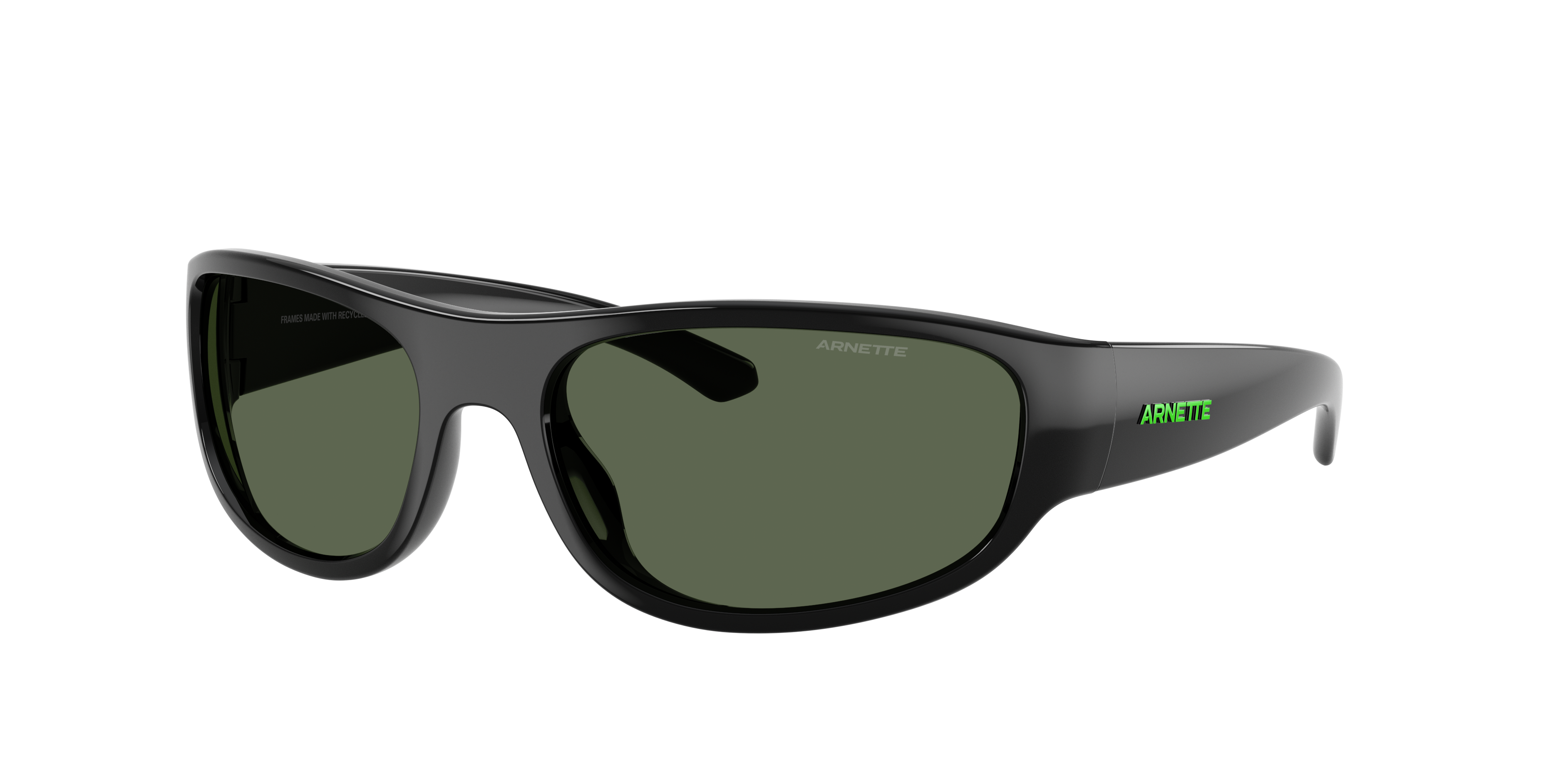 Arnette Man Sunglass Gondo -  Frame color: Recycled Black, Lens color: Dark Green
