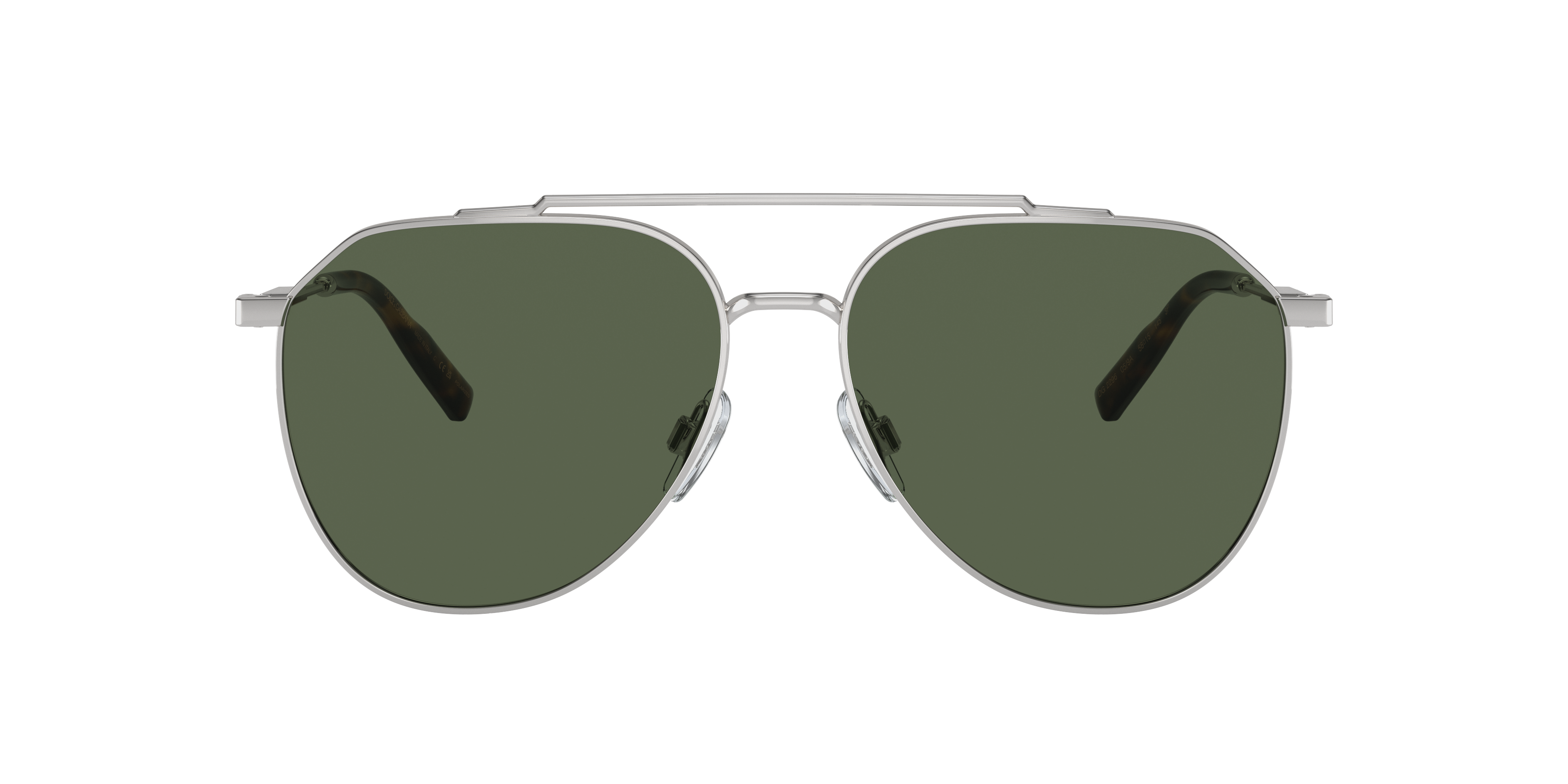 Dolce&Gabbana DG2296 XL (58 - 15) with Green lenses and Silver